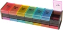 Ekstra stor Pill Organizer, GrnPeak Jumbo 7-dag Vitamin Organizer 2 gange om dagen til at holde medicinering, torsk lever olie og kosttilskud