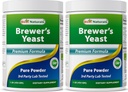 Bedste Naturals 2 Pack 100% Pure Brewers Yeast Powder - 16 oz - Understøtter for øget brystmælksydelse under amning, Amning, fordøjelsessygdomme