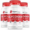(3 Pack) Super Flow Glycogen Optimizer, Superflow Glycogen Support, Super Flow Optimizer Super Flow Optimizer Vitamin supplement Samlet Wellness Support Super Flow Maksimum Styrke (180 kapsler)