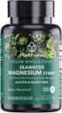 PlantFusion Vegan Magnesium Complex 375mg fra Sea Water, Bioavailable Marine Magnesium med gæret organisk fuldfoder blend, non-GMO, muscle & relaxation support, 120 Cap