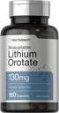 Horbäach Lithium Oroter 130 mg * 124; 180 Kapsler * 124; Non- GMO, Gluten Free * 124; 5mg Biotilgængelig Elemental Lithium