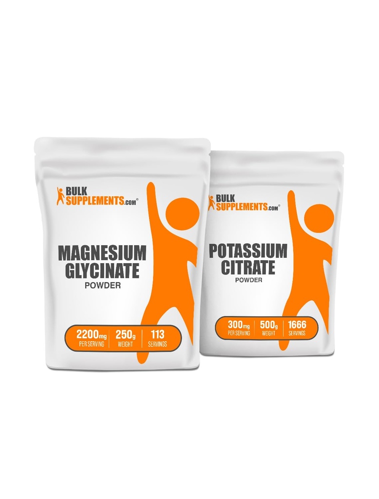 Magnesium Glycinate 250g + Potassium Citrate 500g Bundle