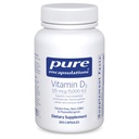 Pure indkapsninger D3 125 mcg (5.000 IE) - supplement til støtteben, fælles, bryst, hjerte, kolon og immunforsvar * - med D-vitamin - 250 kapsler
