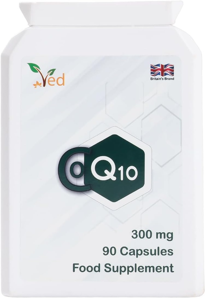 Ved Best High Absorption CoQ10, Vegetarian, Gluten Free, Dietary Supplement, 300 mg 90 Veggie Capsules