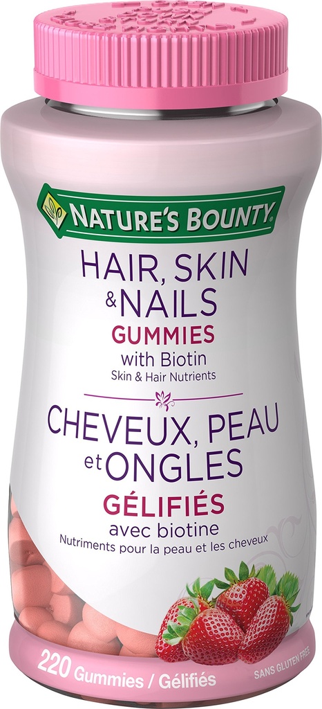 Naturens Bounty Optimal løsninger hår, hud og negle Gummies - 220 Greve