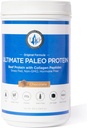 Ultimate Paleo Protein Powder 124; Premium Grass Fed Beef Protein med Collagen Peptider Budd124; Paleo Friendly, Gluten Free, Keto Friendly, Ingen kunstige sødestoffer eller konserveringsmidler - Chokolade, 30 Servere