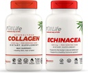 Full Life Hydrolyzed Collagen og Echinacea Kapsler - Kosttilskud - Bovin Collagen Pills til kvinder og mænd - Echinacea Purpurea Extract, Gluten- Free - 90 Veggie Kapsler Hver