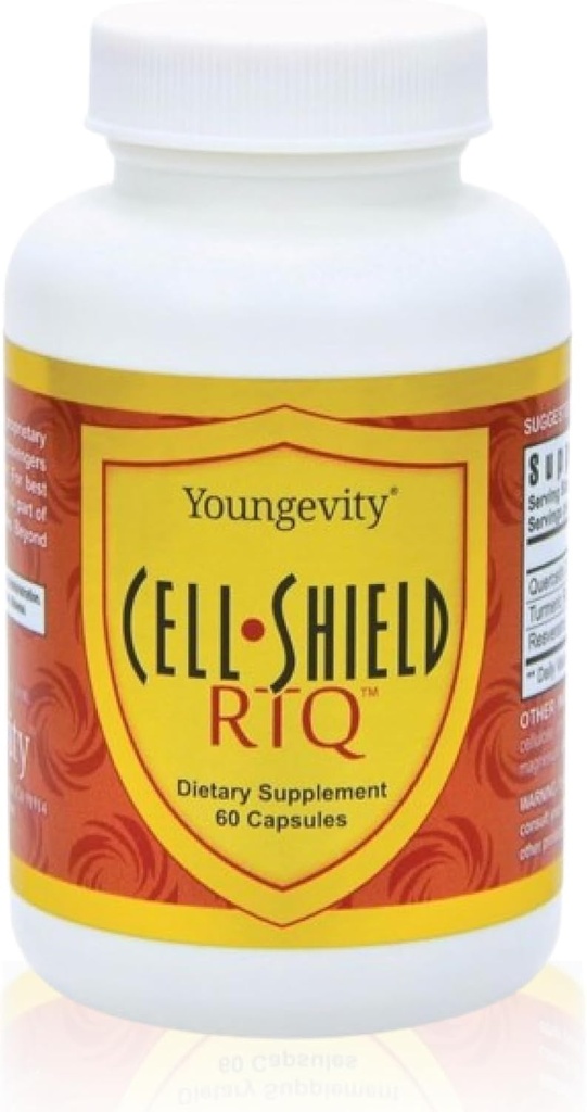 Youngevity Resveratrol Turmeric Quercetin RTQ Cell Shield - 60 Capsules (Pack of 2)