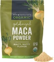 Viva Naturals Organic Maca Powder, Gelatinized, 16 oz (1 LB) - Vegan, USDA Organic, Glutenfri, Non- GMO Peruvian Superfood i resealable bag