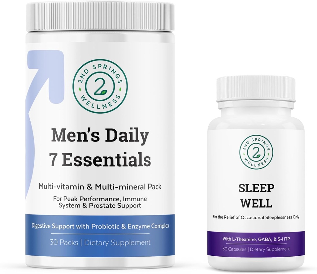 Mænds Daily 7 Essentials & Sleep Complex Bundle