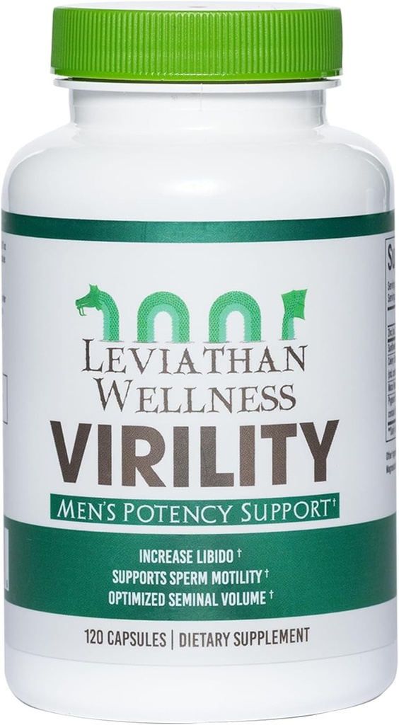 Virilitet - Mænds potency Support Б124; Zink (10 mg), Sunflower Lecithin (1200 mg), Selleri Extract (1000mg), Maca Root (250 mg) Б124; 120 Kapsler, 30 Servering Б124; Lavet i USA