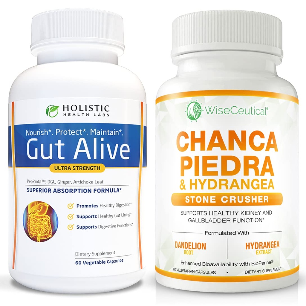 All- Natural Gut and Nyre Health Supplements Б124; Ingefær, Artichoke Leaf Extract, Deglycerized Licorice Root & Patenteret Zink Carnosine Б124; Stone Crusher Chanca Piedra, Hydrangea & Mælkebøtte Root