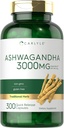Carlyle Ashwagandha Supplement for kvinder og mænd; 124; 3000mg • 124; 300 Kapsler • 124; Herb Root Extract med sort peber • 124; Non- GMO og Gluten Free