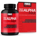 FORCE FACTOR Test X180 Alpha Max Total Testosteron og nitrogenoxid Booster for mænd med bukkehorn frø og Tribulus at øge blodgennemstrømningen og forbedre mandlige atletiske ydeevne, 180 kapsler