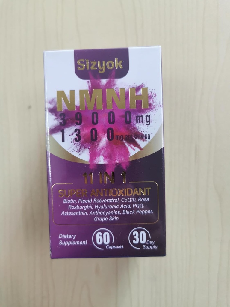 NMNH Supplement (Dihydronicotinamid Mononucleotid) 600 mg Support with Resveratrol, CoQ10, Biotin & Hyaluronsyre