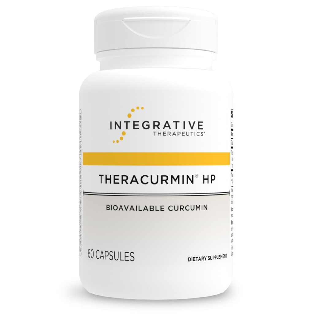 Integrative Therapeutics Theracurmin HP - Gurkemeje supplement til hjerte og fælles sundhedsstøtte * - Muscle Recovery Support * - Non- Soy, Dairy- Free & Gluten- Free - 60 kapsler (30 Servere)