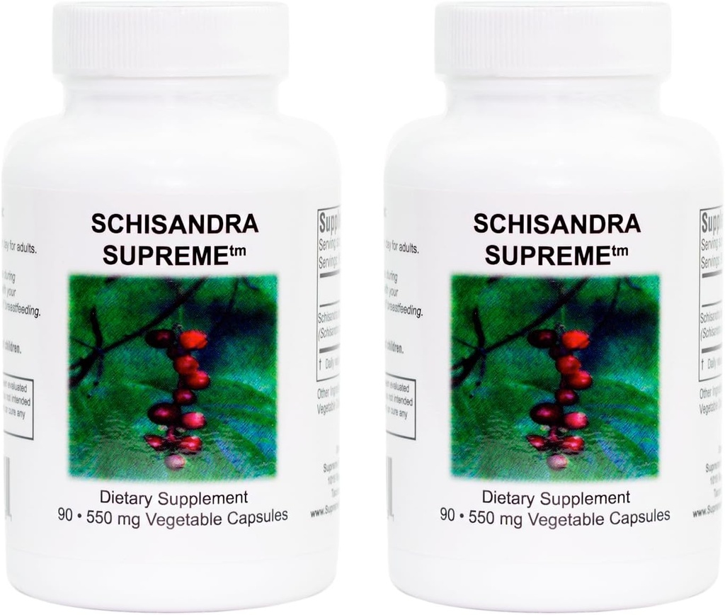 Supreme Nutrition Schisandra Supreme, 90 Pure Schisandra Fruit Vegetarian 90 Capsules (Pack of 2)