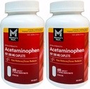 Member Mark 500mg Extra Strength Acetaminophen MegaSize 2Pack (600 Greve Hver) 7hm2Dcs