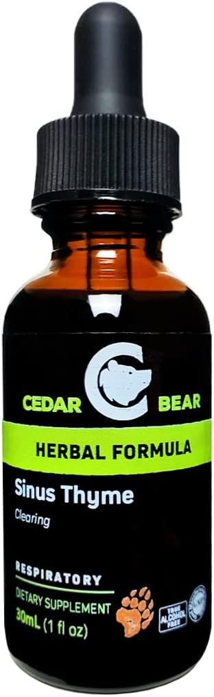 Cedar Bear Sinus Thyme en flydende urte supplement, der understøtter klar funktion i sinus og forbedrer immunfunktioner 1 fl oz / 30 ml