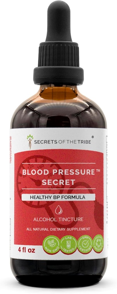 Blood Pressure Secret Alkohol Extract, High- Potency Herbal Drops, Tincture Made from Motherwort Herb (Leonurus Cardiaca), Cayenne Pepper (Capsicum annuum) 4 oz