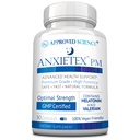 Godkendte Science Anxietex Night - Let bekymring og utilfredshed, Sov godt - Valerian, Passion Flower, Kamille - 30 Kapsler - Vegansk supplement - Made in USA