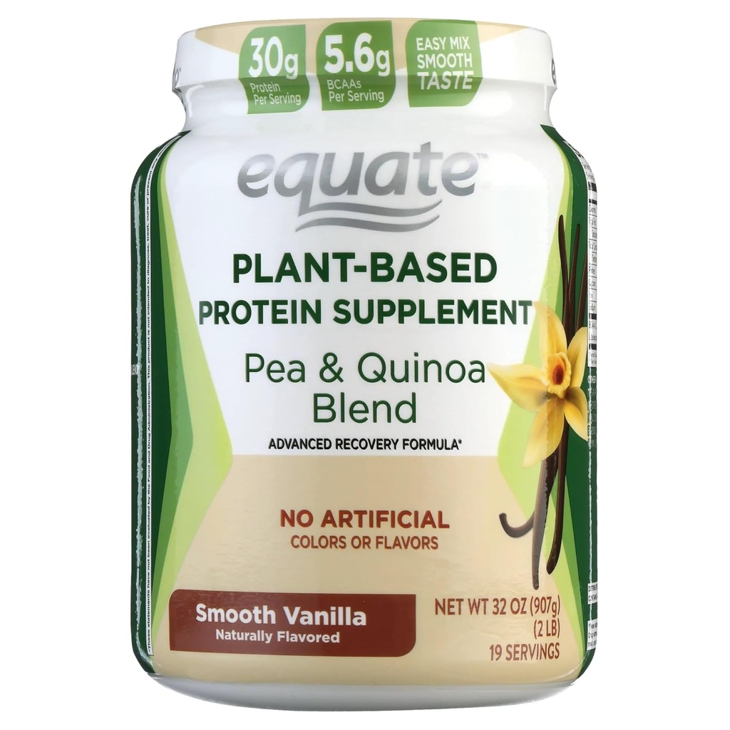 Naisian Equate New Plant- baseret protein supplement, Glat Vanilla 2 Lbs