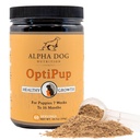 Alfa hundeernæring OptiPup All- in-1 Puppy Multivitamin Indeholder 31 superfødevarer herunder Probiotika og Prebiotika til fordøjelsesstøtte, hud & immunforsvar, og Optimum Vækst (60 Servere)