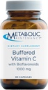 Metabolisk vedligeholdelse Buffered C-vitamin supplement - Tissue + immunforsvar supplement - Gentler C-vitamin med bioflavanoider til følsomme stomachs (90 kapsler)