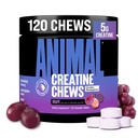 Animal Creatin Chews Tablets - Forbedret Creatin Monohydrat med AstraGin for at forbedre Absorption, Sea Salt til Tilsatte Pumper, Lækre og Praktisk Chewable Tablets - Grape