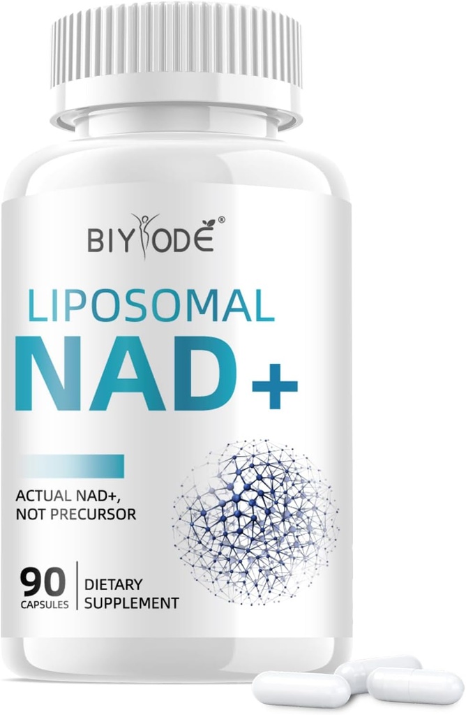NAD supplement med Liposomal Resveratrol - 900mg NAD Booster med Quercetin Phytosome for Energy, Focus & Sund Aging - Cellular Support til voksne 30 + - 80 kapsler, 40- dages forsyning