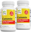 Terry naturligt Curamin Extra Strength - Curcumin & Boswellia for sund cirkulation Support - Gurkemeje supplement til støtte Joints, Muscle Health & Endorphin Production - 30 tabletter (pakke med 2)