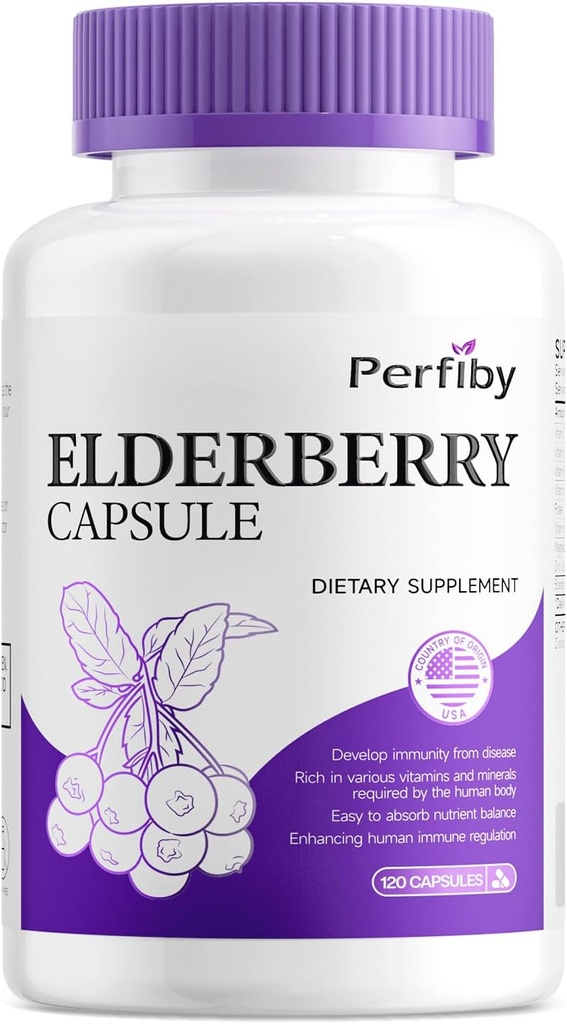 Hyldebær Kapsel med Magnesium og C-vitamin, D3 & Zink - Immun Support for voksne, 120 Kapsler, 60- dages forsyning