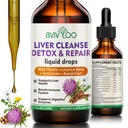 Lever rense Detox & reparation flydende dråber - 2000mg Milk Thistle, Mælkebøtte Root, Artiskok, Silymarin ekstrakt, & gurkemeje urter - Vegan, Non- GMO - 2 Fl Oz (60ml) Flaske