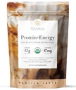Truvani Protein + Energy Drink Mix med 87mg Kaffepulver 124; Vanilla Latte • 124; 12g Organic Plant Based Protein • 124; 20 Servering • 124; USDA Organic Coffee Powder & Adaptogens • 124; Gluten & Dairy Free • 124; Vegan • 124; Non- GMO