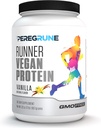 Runner Protein (Vanilla) - Plantbaseret Protein Powder for Dricks & Shakes - 21g Protein med 9 essentielle aminosyrer - Post- Running Workout - GMP Certified Running Supplement - 30 Serveringer