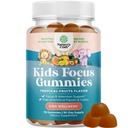 Kids Focus Gummies - Nootropics Brain Support for Kids with Green Tea Extract, B6 & B12 Vitaminer til hukommelse og brain Focus - Urtekoncentrering Chews for børn - 90 Greve