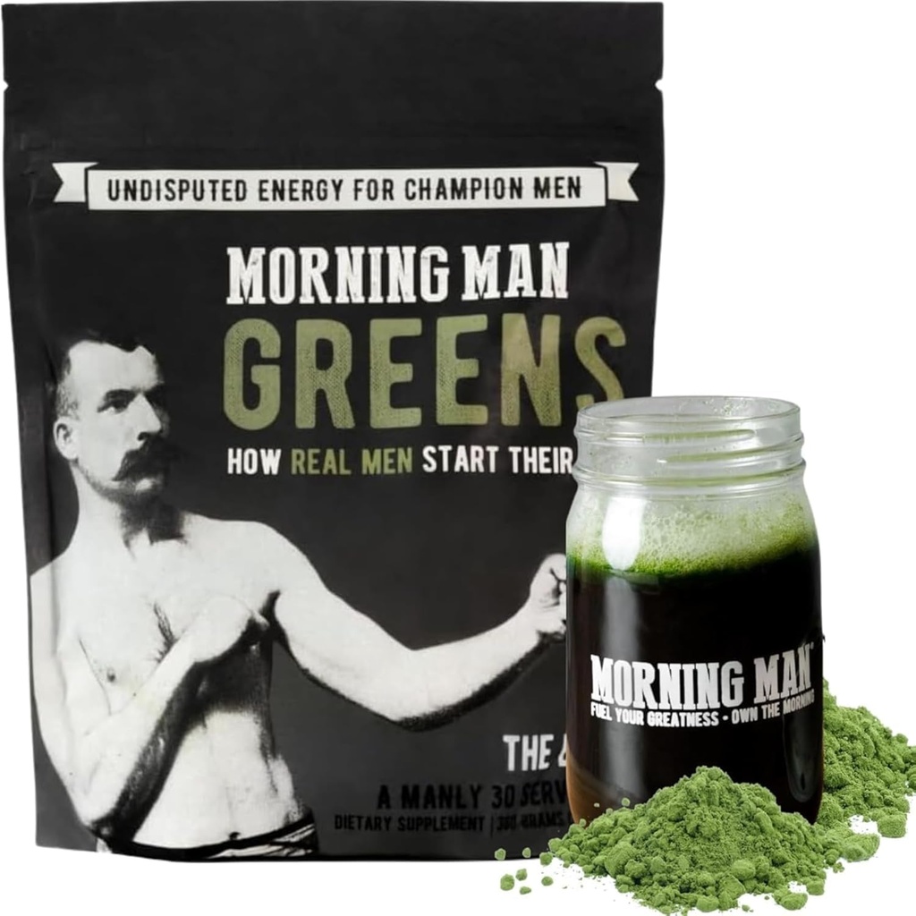 Bedste Tasting Green Probiotic Superfood Mix, 95mg Koffein, Kick Start din morgen, 75 + Vitaminer, Green Tea & Coffee Ekstrakter, fordøjelige enzymer, Gluten Free, Vegan, Energy, Gut Health, 30 Servere