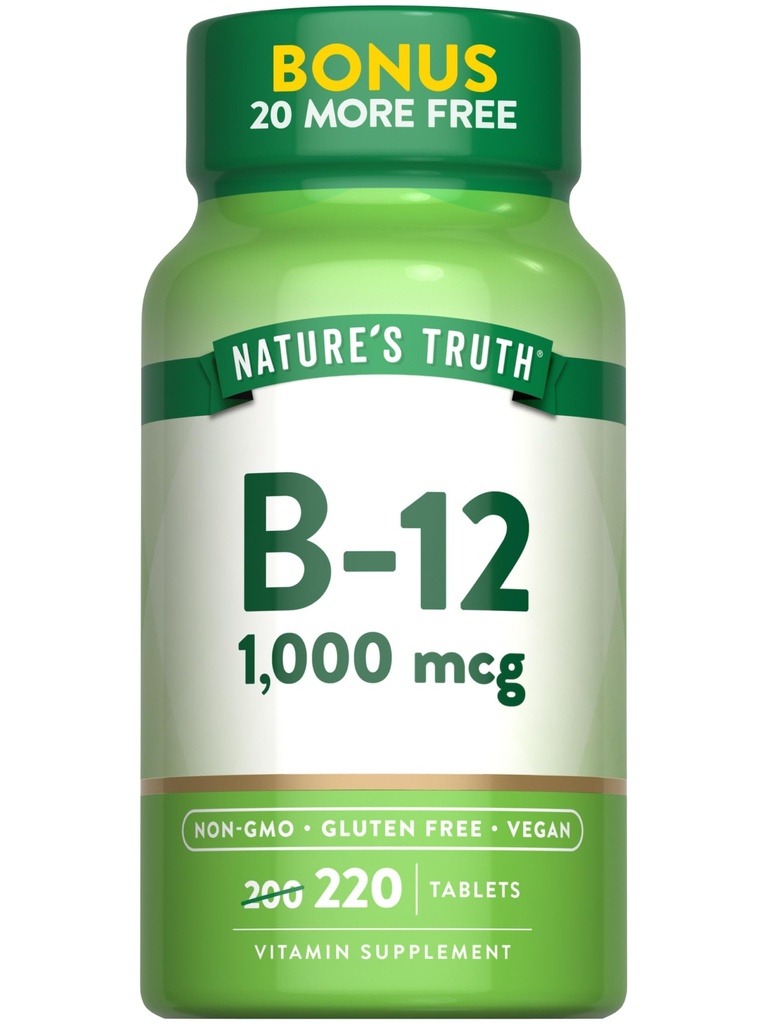 Nature 's Truth Vitamin B12 Tabletterne er 124; 1000 mcg