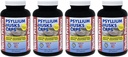 Yerba Prima Psyllium Husks Caps - 180 caps (Pack of 4) - Natural Fiber Supplement - Non- GMO Gluten Free
