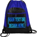 Personalized Cinch Bag - Custom Bags with Logo, Gym Drawstring Bags - Discount Promotional Items with Your Logo - Small Drawstring Bag