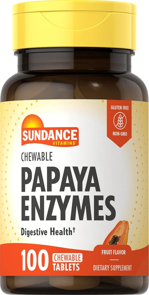 Sundance Chewable Papaya Enzyme - 100 tabletter