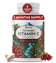OPTIVIDA Plant baseret naturlige Acerola Cherry C-kapsler 124; 60 Greve 124; Økologisk C-vitamin 124; Non Ascorbic Acid Vegan Supplement for immunforsvar, Sund hud & Joints