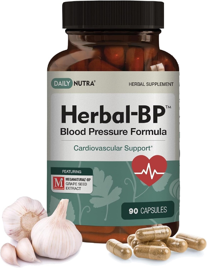 Herbal- BP Natural Blood Pressure Supplement - Understøtter kredsløbsmæssige sundhed