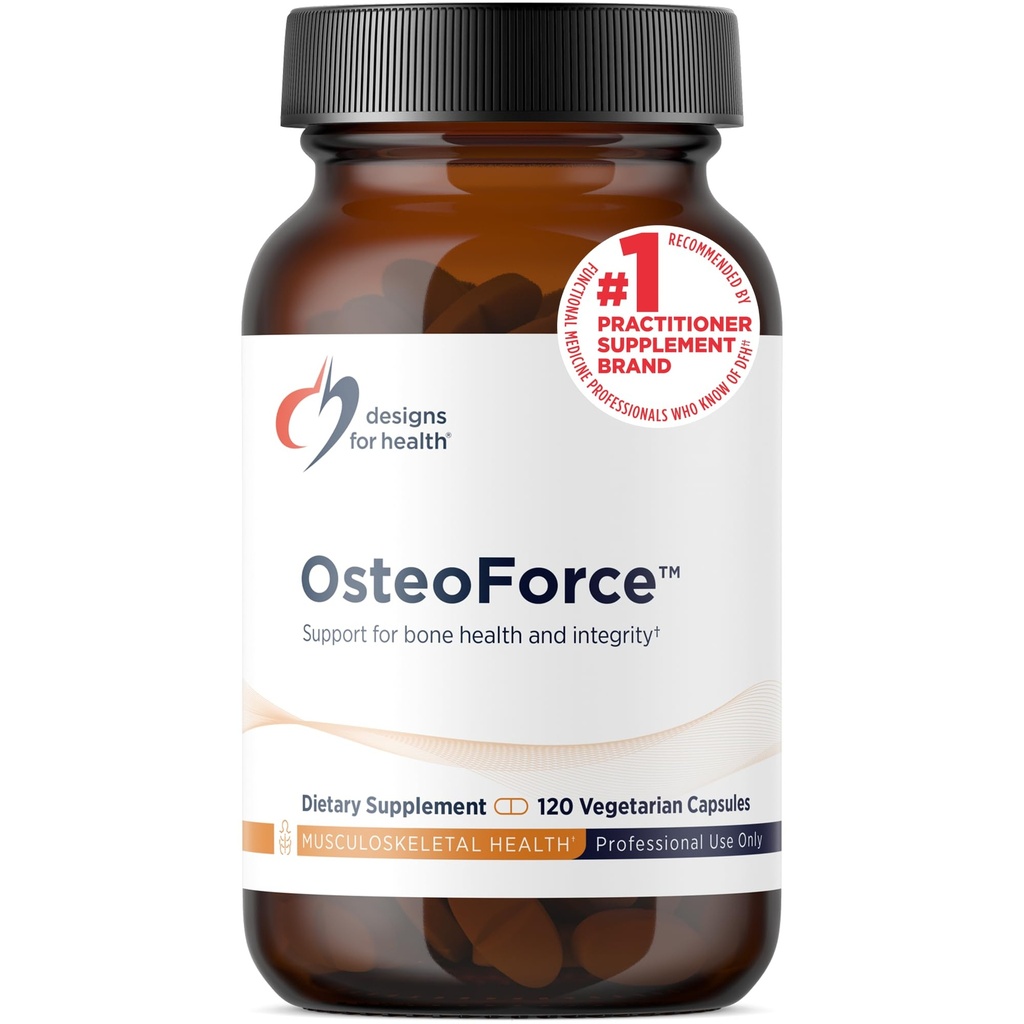 Design til sundhed OsteoForce - Premium Bone Support - stærkt Absorberbare næringsstoffer Calciummalat, Magnesium, Zink Bisglycinate Chelat, Vitaminer D + K - Non- GMO, Soy Free (120 kapsler)