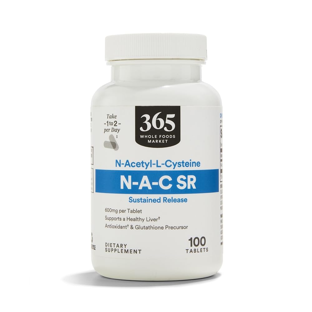 365 af Whole Foods Market, NAC Vedvarende Release 600mg, 100 Greve