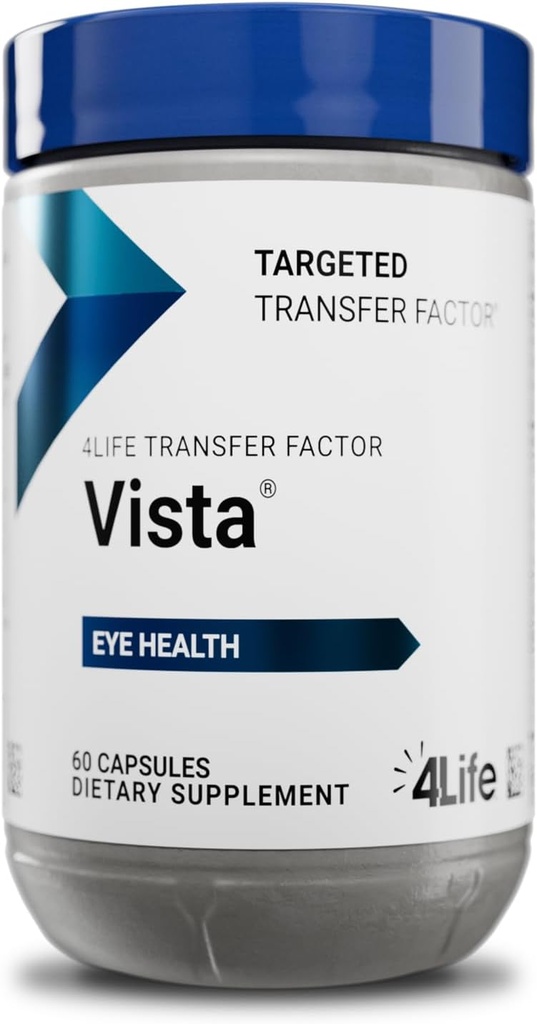 4Life Transfer Factor Vista - Understøtter Eye Sundhed og Vision med Lutein, Zeaxanthin, Zink, C-vitamin og Black Currant - 60 kapsler
