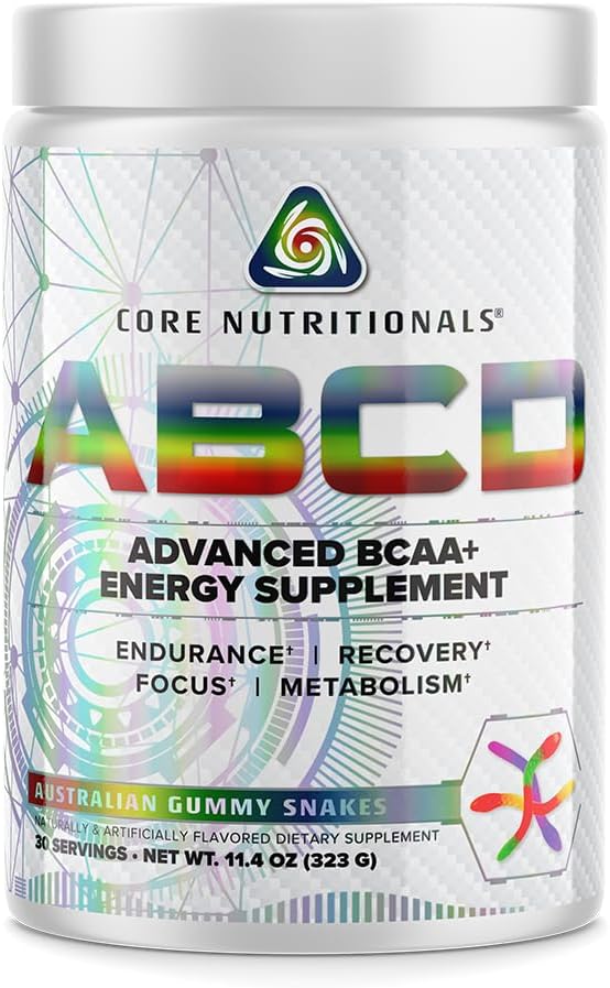 Core Nutritionals Platinum ABCD Advanced BCAA Energy Supplement, Forbedrer Endurance, Inddrivelse, og Focus 30 Servere (Australske Gummy Snakes)