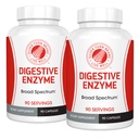 Sølv Fern Brand Ultimate High Potency Digestive Enzyme Supplement - 2 flasker - 100% Intestinal Coverage - fordøjelseskomfort - Forbedre fødevaretolerabilitet