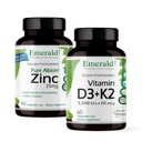 D3 + K2 (60 Caps) & Zink 25mg (90 Caps) - Knoglehygiejne, hjertestøtte, immunstøtte, fordøjelsessundhed, oxiderende stress support - Gluten- Free